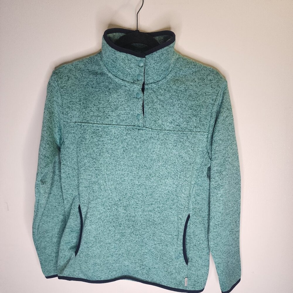 Eddie Bauer Blue 1/4-Button Pullover - Size M